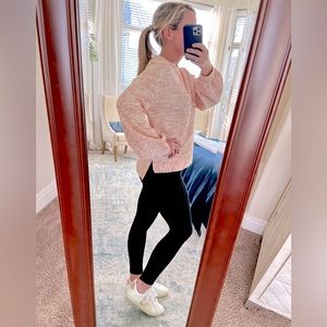 NWT Time and True Textured Drop Shoulder top in Coral - size 4-6